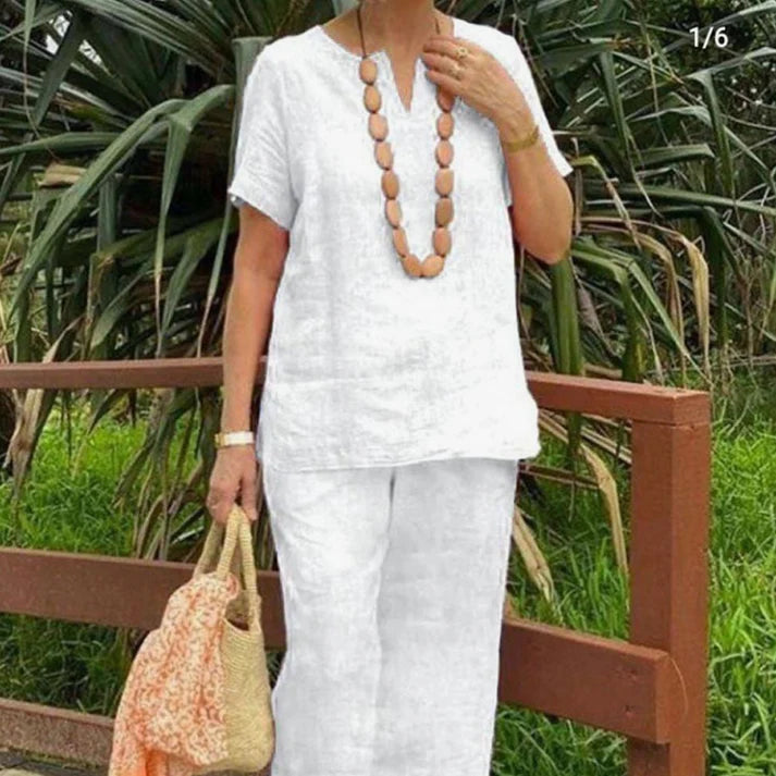 Damen-Freizeit-Set, 2-teilig: Oberteil und Hose