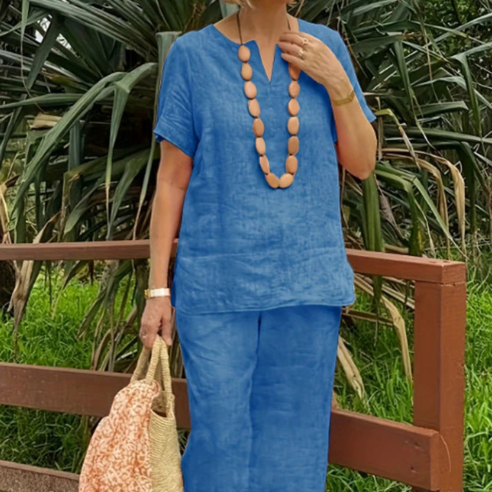 Damen-Freizeit-Set, 2-teilig: Oberteil und Hose